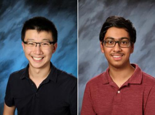 Seniors Rupert Li (left) and Soumik Chakraborty (right) were both named finalists from the Regeneron STS.
