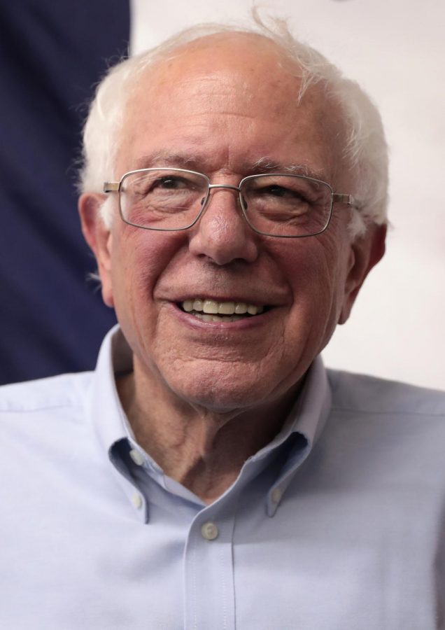 A picture of Senator Bernie Sanders, the current second place in the primary election