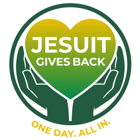 The Jesuit Day of Giving’s logo and motto: “One Day. All In.”