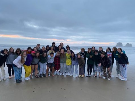 Members of 2021-22 Chamber Choir on the beach retreat, courtesy of Ms. Kristen Caldwell