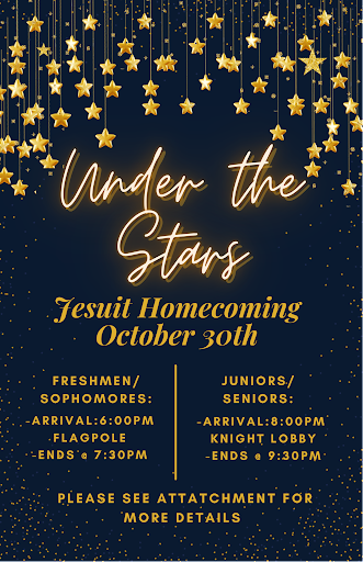 
Jesuit high school will host Homecoming: Under the Stars on October 30th, 2021.