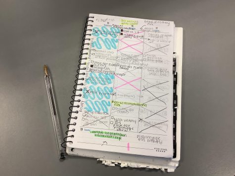 A students planner is packed with obligations during a busy school year.