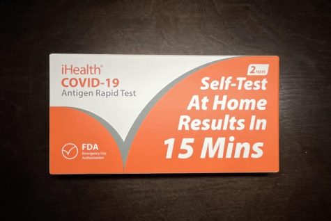 An at home COVID-19 antigen rapid test, similar to those provided by NW Mobile Labs.