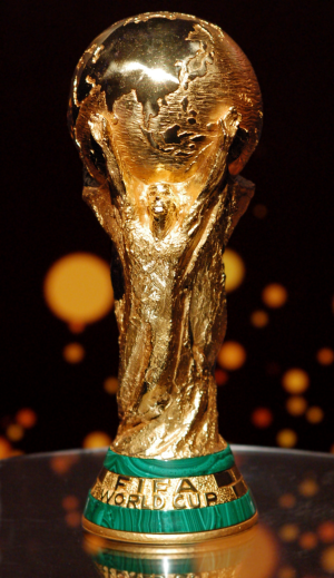 The FIFA World Cup Trophy.