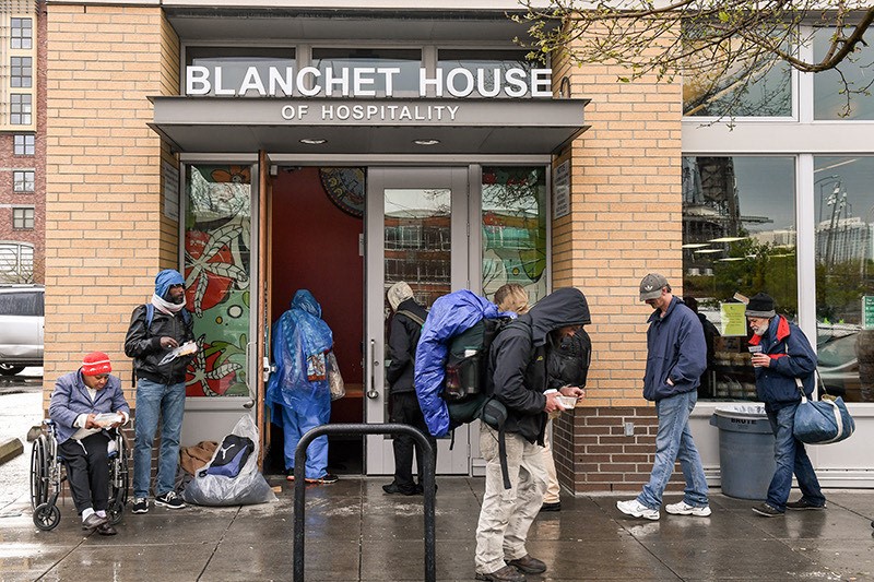 The Blanchet House of Hospitality serves a warm meal to anyone who enters their doors.