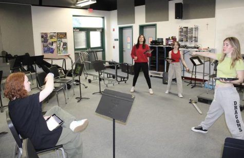 Students gather in a classroom of the PAC to plan the 24 hour plays. 