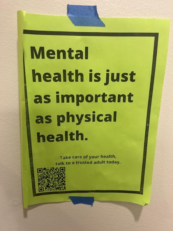 Mental health awareness and resources for teenagers is crucial as a result of effects from the pandemic and excessive social media use. Pictured above is an infographic promoting this awareness at Jesuit. 