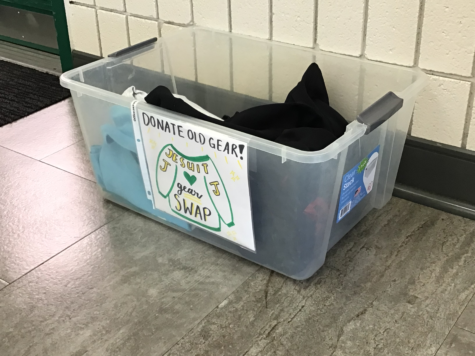 The drop box for the gear is located to the left of the Security Office in the Knight Lobby.
