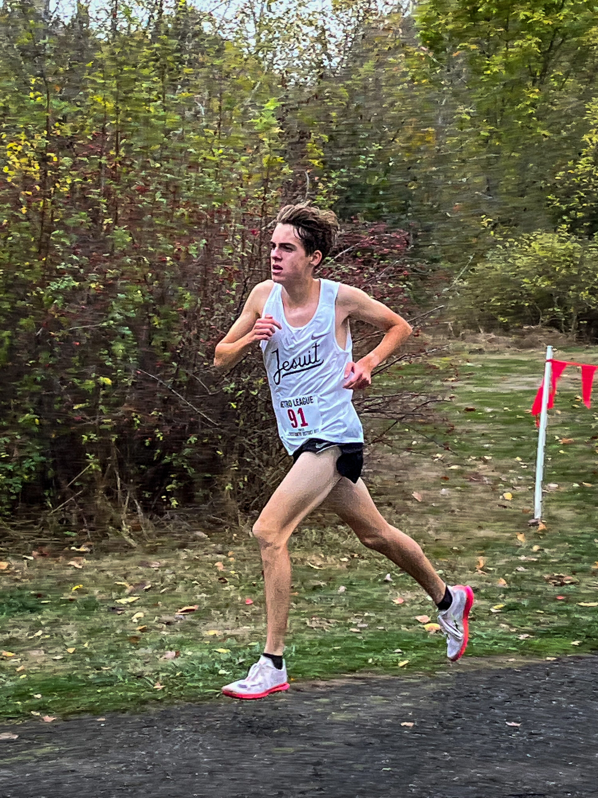 In the fall, Jacob Nenow competes for the Cross Country team.