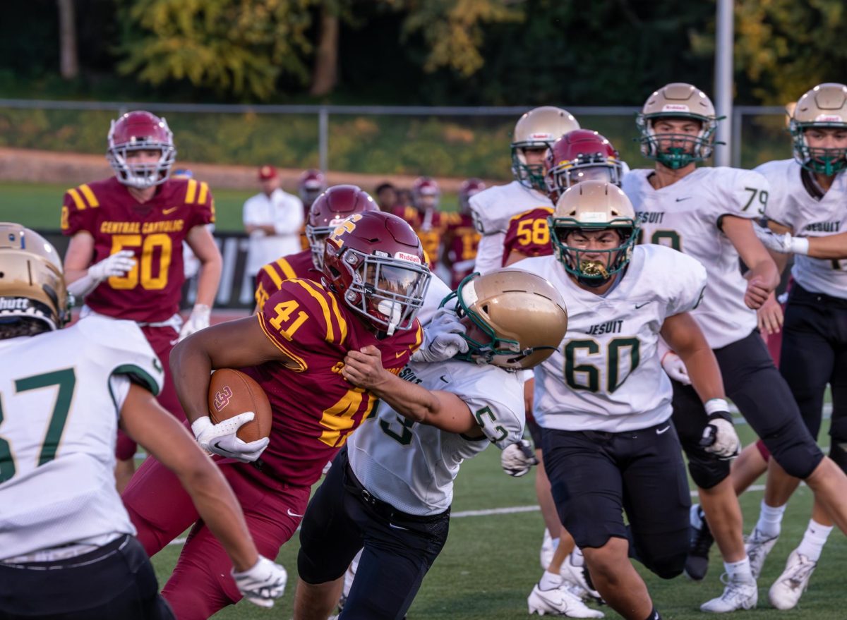 JV Football took on Central Catholic on September 7th, dropping the game 26-21. 