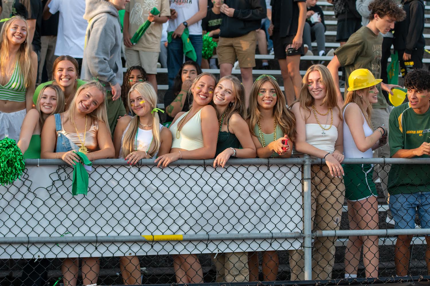 Student Section During Football Game Against Central Catholic, where students have to adhere to the Neat and clean portion of the dress code.