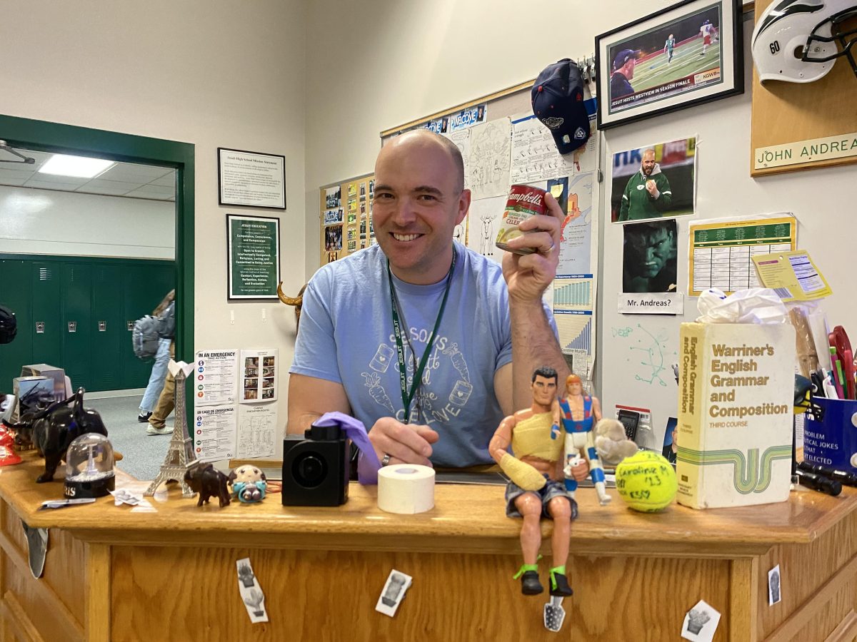 Mr. Andreas has used a can--originally from Mr. Hunnicutt--that has been in his classroom since 1995 to encourage students to Canvass for the food drive and support families.