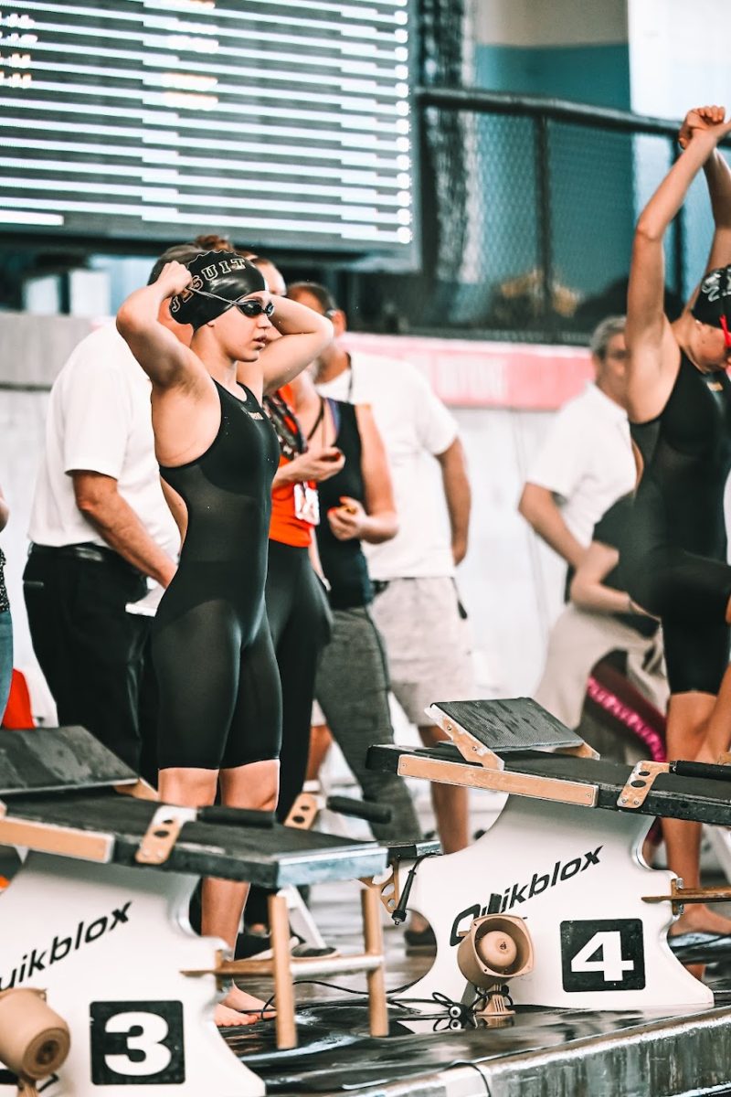 Sydney Wilson before a meet.