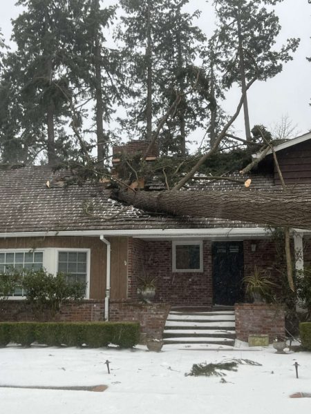 Jesuit student’s house during the storm.