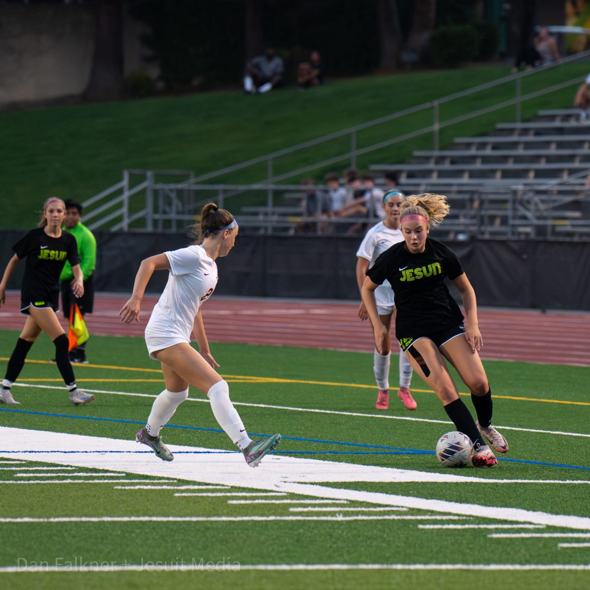 Sophomore Natalie Webber scored a hat trick as the women's soccer team beat Central Catholic 4-0 to improve to 2-0 on the season.