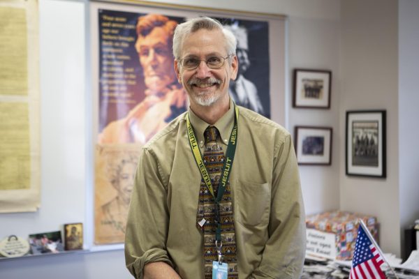 History teacher Geoff Hunnicutt is retiring from Jesuit after 30 years teaching. 