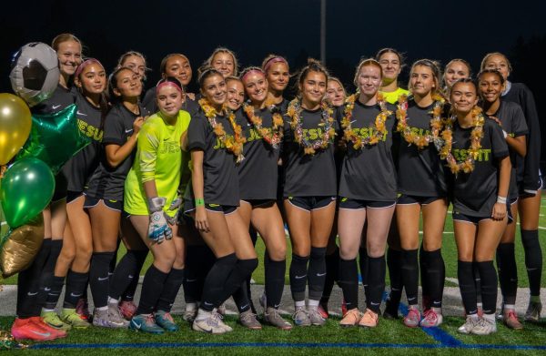 Senior night for Jesuit women's soccer involves traditions as well as videos highlighting their time at Jesuit.